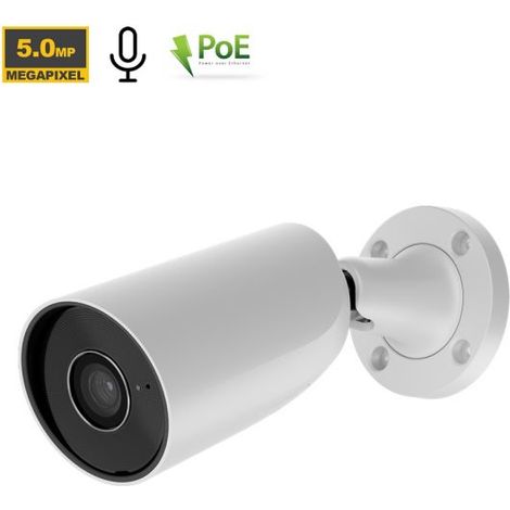 Ajax Telacamera Bullet IP 5MP PoE Bianco 3K BulletCam - 79028 (2.8mm)