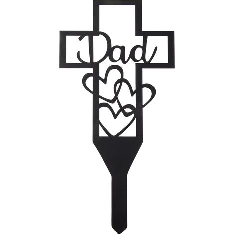 Stake - Croix En Fer Pour Cimetière Et Jardin - Marqueur De Terrain Extérieur - 1 Pièce (1/5)