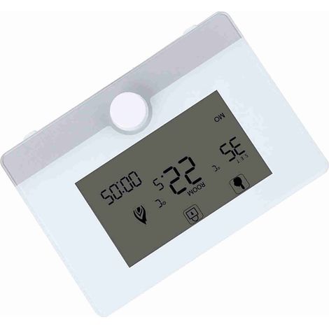 Thermostat programmable pour chaudières murales, couleur noire. (1/5)