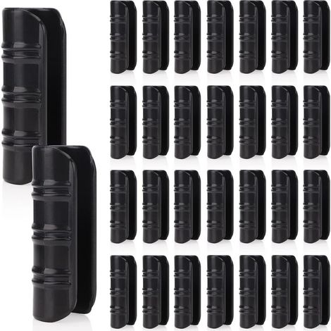 30 PCS Jardin Bâtiments Tube Clip, Clips en Plastique pour Serre Film Clip Tube Serrage Connecteur Kit, pour Serre Bannière Cadre Abris Noir 25mm (1/5)