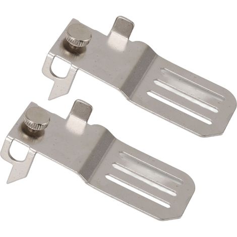 Lot de 2 pinces pour ruban à mesurer en alliage d'aluminium avec trois fentes de fixation, support pour ruban à mesurer pour le travail du bois (1/5)
