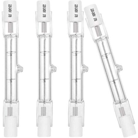 Eco R7S 78mm 120W 230V 1600lm Warmweiß 2700K T3 Typ J Halogenlampe für Arbeits-, Sicherheits-, Landschaftsbeleuchtung, Straßenbeleuchtung (4er-Pack) [Energieklasse C] (1/4)