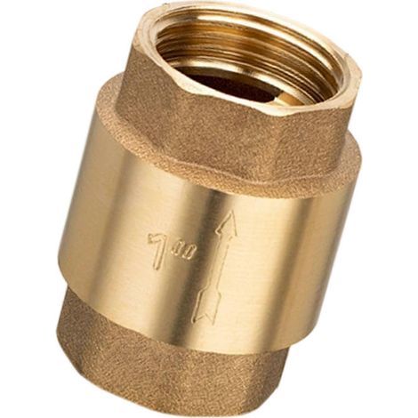 Clapets anti-retour verticaux en laiton, 25 mm (1 pouce), à paroi épaisse, résistants aux températures élevées, pour applications chimiques, plomberie et usage industriel, multicolores. (1/5)