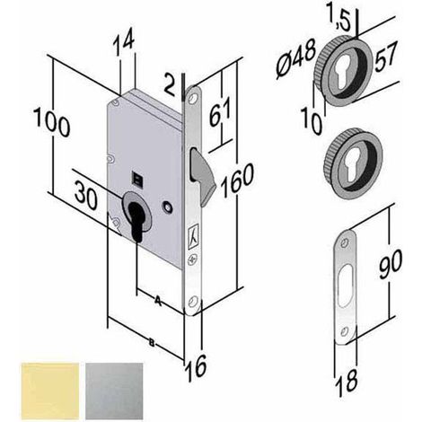 Serratura Inf.Legno Scorrevoli E50 Yale Cs Boy Gb