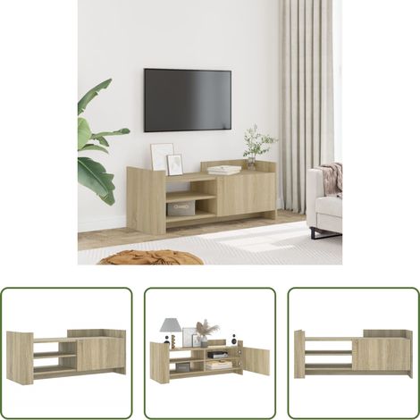 Holzwerkstoff - TV-Schrank Sonoma-Eiche 100x35x40 cm Holzwerkstoff (1/5)