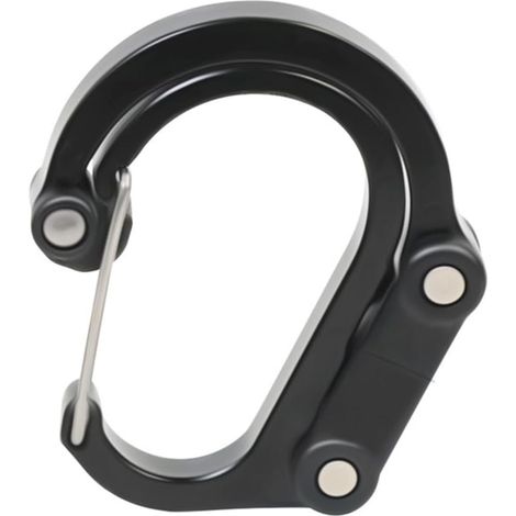 Mousqueton de verrouillage, mousqueton en alliage d'aluminium en forme de D (1/5)