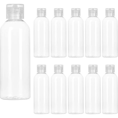 Reiseflaschen, 10 Stück 100ml leere Reisebehälter für Shampoos, Spülungen, Lotionen, Duschgels (1/5)