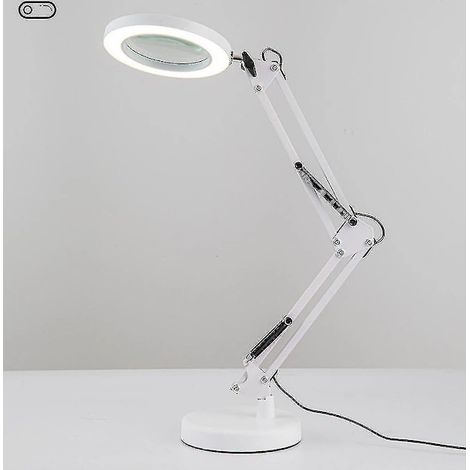 Lente d'ingrandimento 30x con luce e 3 modalità di colore, luminosità regolabile su 10 livelli, lampada da tavolo con lente d'ingrandimento [pl]