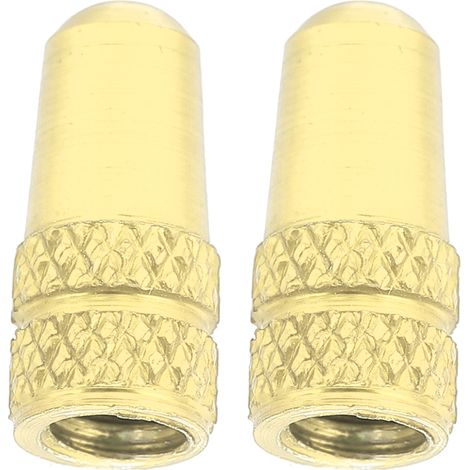 2 pièces Bouchons de Valve Presta en Alliage d'Aluminium, Capsules Antipoussière Dorées pour Pneus de Vélo, Accessoires Cyclisme (1/5)