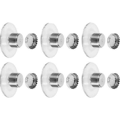 Porte-savon magnétique, lot de 6, ventouse et aimant, fixation murale en acier inoxydable, sans perçage, durable (1/5)