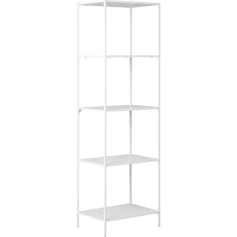 Etagère en bois et métal blanc 51x170cm - Blanc - Vita (1/5)