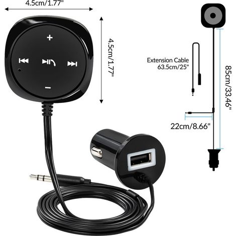 récepteur Bluetooth numérique USB, adaptateur audio HiFi AUX 3,5 mm vers RCA (1/5)