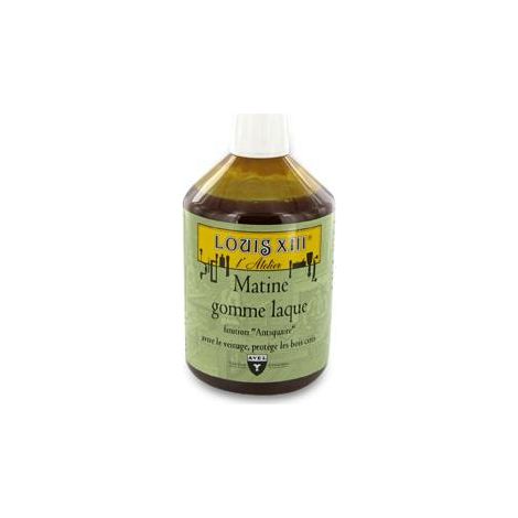 Gomme laque incolore Matine LOUIS XIII 500 ml – Finition antiquaire pour bois cirés – Application facile et riche en résine garnissante – Avel (1/7)