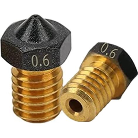 Ricambi per stampanti 3D - Ugelli per stampanti 3D - Ugelli per fusione vulcanica E3D in 2 pezzi da 0,6 mm, adatti per Ender3 Pro/CR10/S da 1,75 mm