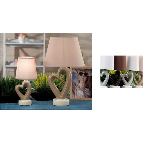 Lampada da Tavolo con base in ceramica aton 41 cm 4 Colori (1/2)