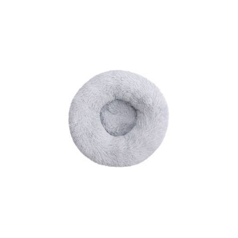 Donutförmiger Katzenkorb/-kissen, hellgrau, 50 cm Durchmesser (1/5)