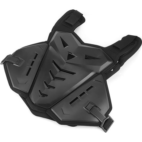 Protection dorsale pour gilet de moto, protection du corps d'équitation, équipement de protection pour gilet, protection dorsale antichoc pour la poitrine, randonnée à moto pour les(le noir) (1/5)