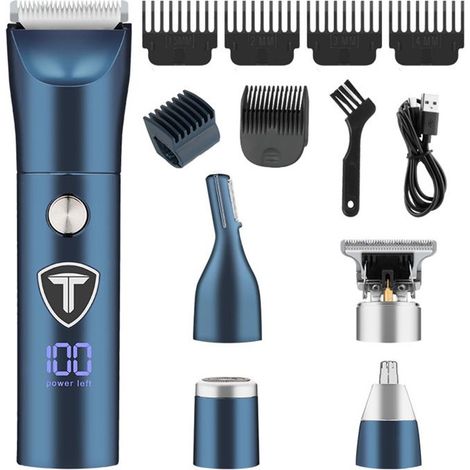 HOXILEELEOTondeuses corps, rasoirs électriques à lames en céramique remplaçables, tondeuses cheveux et barbe (1/4)