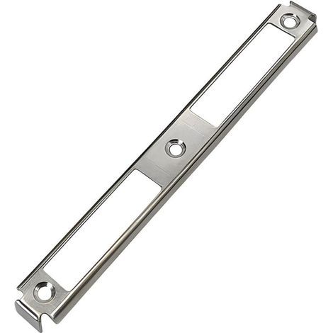 1 Pièce Gâche en Acier Inoxydable, Gâche Plate INOX Plaque de Fermeture en Acier Inoxydable de Porte pour Poignée de Porte Pêne Dormant Plaques de Sécurité électrique(Argent) (1/5)