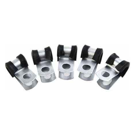 Lot de 12 clips de tuyau de frein, revêtement en caoutchouc pour tubes 3/16, construction en zinc avec protection anti-vibrations