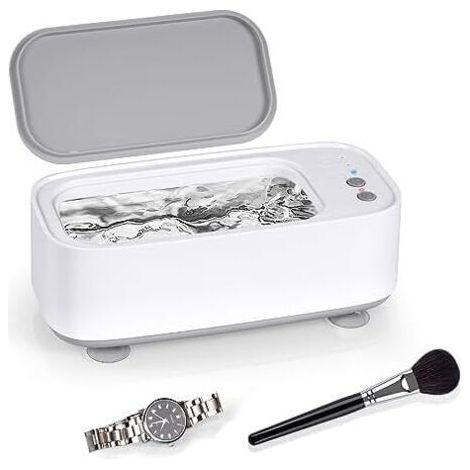 Pair Nettoyeur a Ultrasons, Appareil de Nettoyage Ultrasons avec 3 Modes de Nettoyage, Machine de Nettoyeur à Ultrasons 45000 Hzpour Bijoux Collier Lunettes Montres