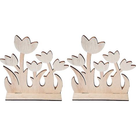 2 Stück Osterblumen aus Holz