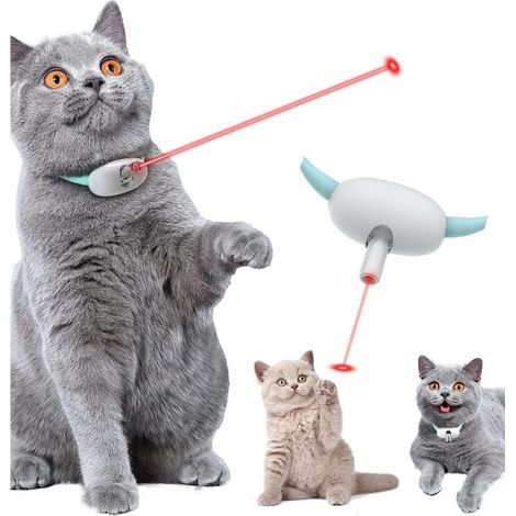 1pcs Collier Amusant électrique Intelligent pour Chaton, Jouets pour Chat Rechargeables par USB, Marche/arrêt Automatique, Jouets Automatiques Interactifs pour Chat avec Lumières LED (1/5)
