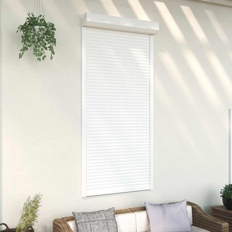 Rollladen Weiß 100 x 210 cm Aluminium und Polyurethan