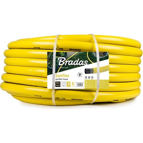 SUNFLEX Tuyau d'arrosage renforcé 3 couches PVC - Pression 8 bar -Ø19 mm (3/4") - 50 mètres
