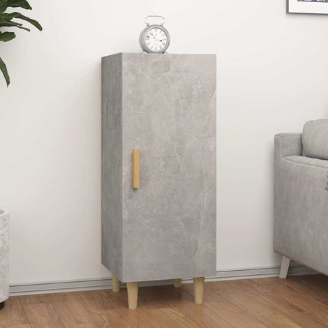 Buffet - Armoire de rangement Enfilade Gris béton 34,5x34x90 cm Bois d'ingénierie BV778997 - BonneVie (1/5)