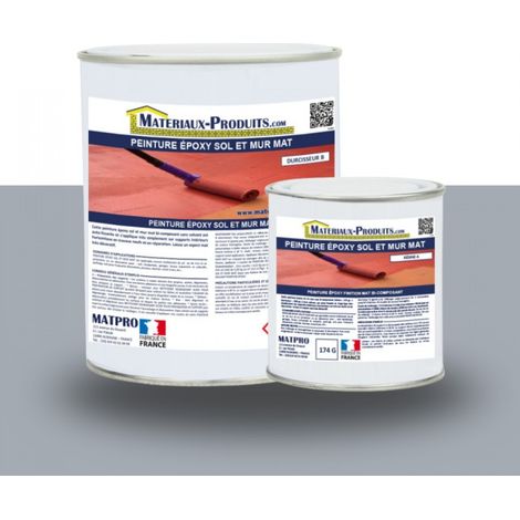 Peinture époxy sol et mur Mat - 1 Kg Gris béton - MATPRO (1/5)