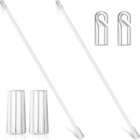24-inch transparent curtain rod/swivel, acrylic curtain rod/swivel, Venetian blind/curtain swivel (1/5)