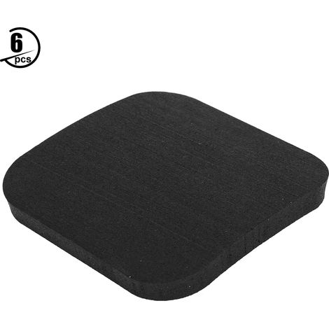 6PCS Coussinets Épais en Caoutchouc Anti-Vibrations pour Tapis de Course, Noir - Absorbe Chocs Salle de Sport (1/5)