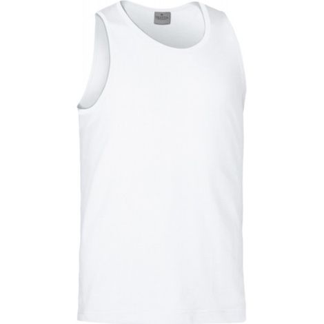 Camiseta sin mangas de corte clásico VALENTO Atletic S Blanco