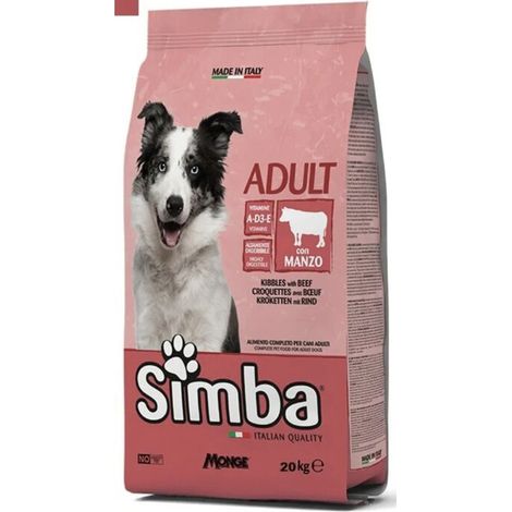 CROCCHETTA CANE MONGE SIMBA 20 KG ADULT MANZO