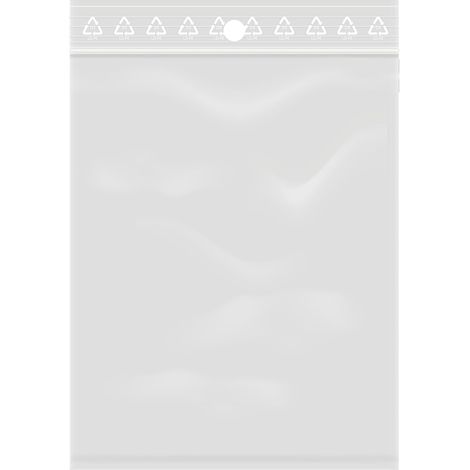 Sachet Zip Refermable - Lot de 100 - Plastique Transparent - Fermeture Étanche - Aliment et Bijoux - 7 x 10 cm (1/5)