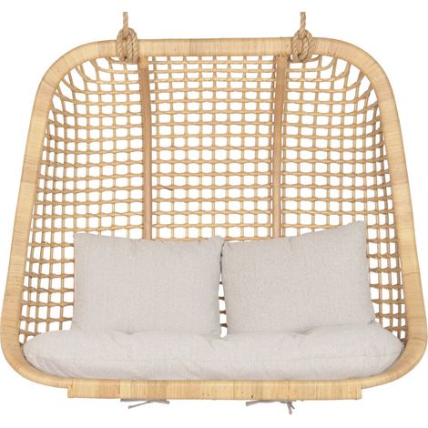 Sillon Colgante Ratan Poliester 140X60X120 Natural (1/5)