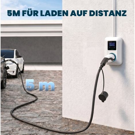 Typ-2-Ladekabel 5 m, schwarz, 11 kW, Mode 3, für Wallbox – MEUBLIV (1/5)