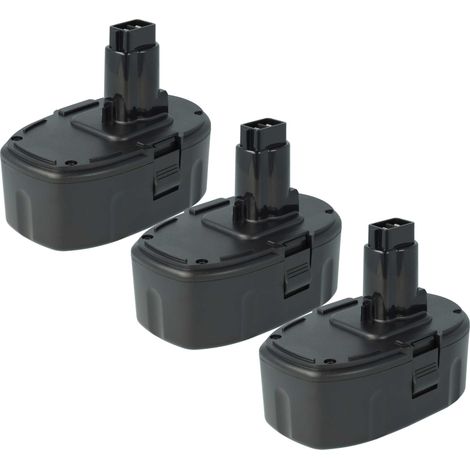 vhbw 3x Battery compatible with Dewalt DCG411KL, DCF826KL, DCF059KL, DW056K-2, DW056, DW056N, DW056KS Power Tools (3000 mAh, Li-Ion, 18 V)