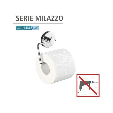Porte-papier toilette WENKO Milazzo 3 pièces sans percer chromé support papier wc fixation sans percer salle de bain accessoires salle de bain vacuum-loc wenko crochet salle de bain sans perçage (1/5)