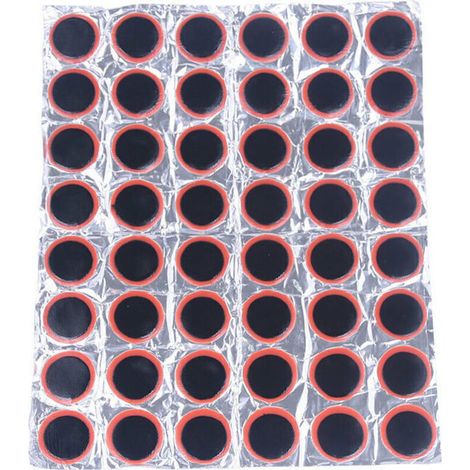 Csparkv – Pack de 48 patchs de réparation de pneus 25mm – Caoutchouc haute qualité – Étanchéité optimale – Pour vélo, moto et chambre à air (1/5)