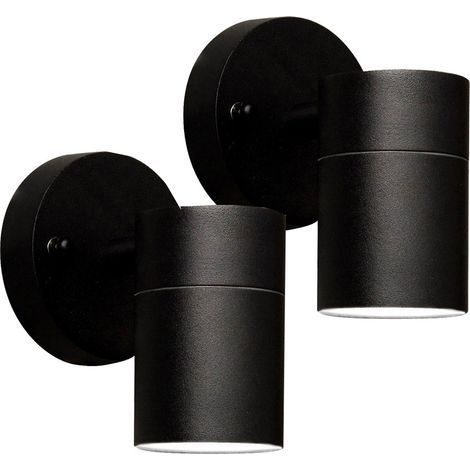 2er-Set Wandleuchte MODENA Down-Light schwarz, GU10, Höhe 9 cm, IP44 (1/5)