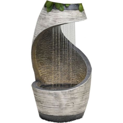 Granimex Nimbus Polystone Wassersäule mit Pumpe und LED-Beleuchtung Wasserspiel 26x26x51 cm