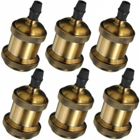 FLITI Vintage-Stil 6 LED Spirale Decke Pendelleuchte Fixture Adapter Halter 110-220V Antik Bronze (1/4)