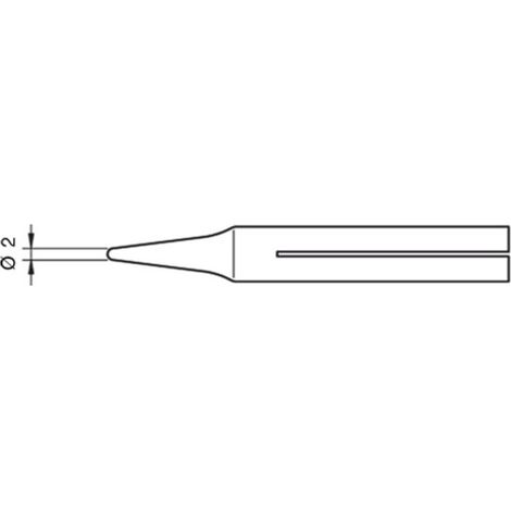 Lötkolbenspitze R20D 2mm für 65ST JBC 0650903