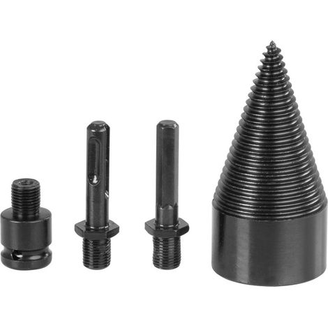 Dorn Strend Pro, Spaltkeil, Kegel, 50 mm, 3x Adapter, für Holz (1/5)