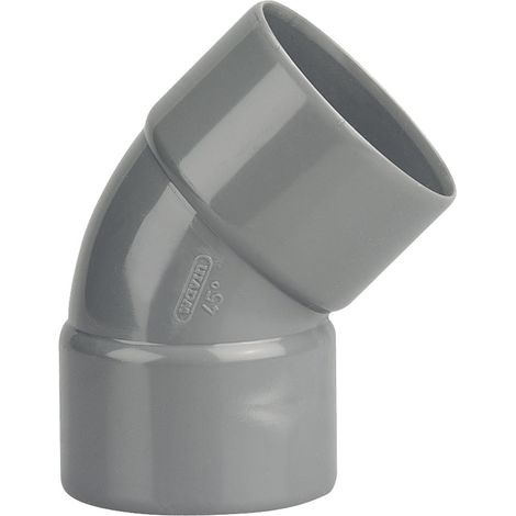 Raccord coudé PVC Wavin 3026066 double femelle 45°