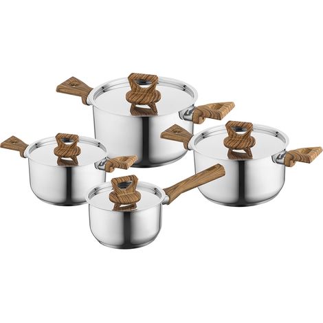 SET DI PENTOLE IN ACCIAIO INOSSIDABILE BRUNO, 8 PEZZI (1/5)
