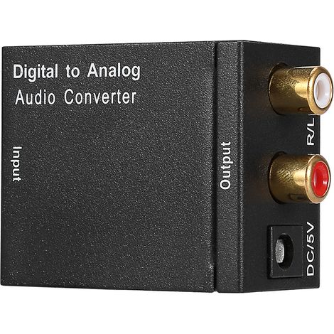 Convertisseur Audio numérique optique à adaptateur Coaxial analogique convertisseur RCA (1/5)