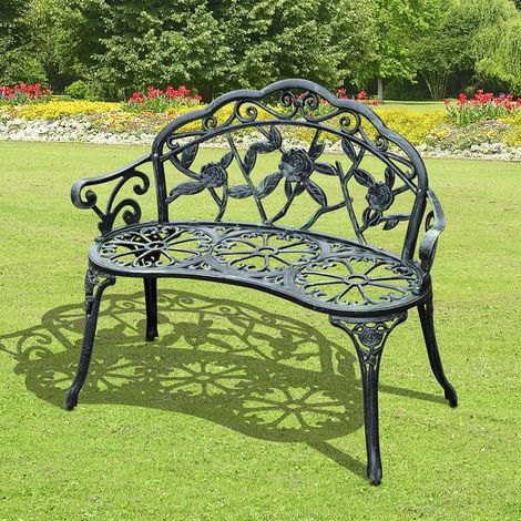 seduta sedia 100 cm da giardino ferro verde antico HAVRYA (1/4)